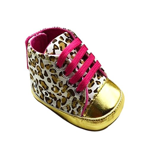 Cute Baby Toddler Infant Leopard Crib Shoes Soft Sole 3-18 Months (12cm (6-12M))