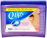 Q-tips Cotton Swabs Purse Pack 30 in a Pack (Pack of 18)