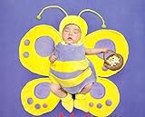 【おひるねアート　ベビー　赤ちゃん　撮影　衣装】スタジオやイベントなどの撮影にも　ベビー　赤ちゃん　衣装　単品　セット (フルセット, ちょうちょ)