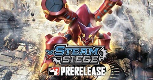 Pokemon TCG XY Steam Siege Prerelease Sealed Deck Kit 4 Boosters Packs, 22 Card Evolution Deck, Storage Box &amp; 1 of 4 Exclusive Prerelease Stamped HoloFoil Rare Promotional Cards by Pokemon Steam Siege