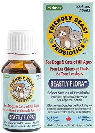 FRIENDLY BEAST PET PROBIOTICS BEASTLY FLORA 15ML REGULAR SIZE BOTTLE