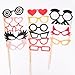 50PCS Colorful Props on Stick Mustache Photo Booth Party Fun Wedding Christmas Birthday Favor