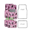 A Set of 4 Universal Fit Hawaii Hibiscus Carpet Floor Mats for Cars / Truck - Pink