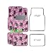 A Set of 4 Universal Fit Hawaii Hibiscus Carpet Floor Mats for Cars / Truck - Pink