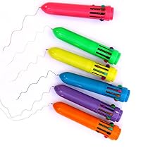 Dazzling Toys Plastic Neon Mini Shuttle Pens - Pack of 24 - Pen Measures: 3 3/4 Inch
