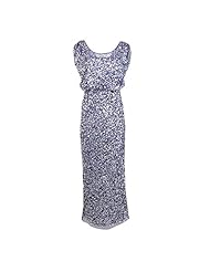 Cap Sleeves Sequined Evening Dress 