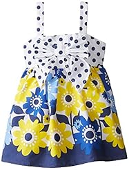 Girls Cotton  General Print  Dress With a Bow(s)