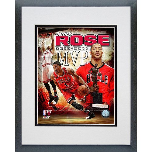 Photo File Chicago Bulls Derrick Rose 2011 Nba Mvp 8X10 Framed And Matted Photo