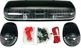 Recon 264155BK Smoked Cab Roof Lights 2002-2007 Chevy & GMC CK Series Heavy Duty Pickup (3-Piece Set)