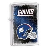 Zippo NFL Giants Lighter, Silver, 5 1/2 x 3 1/2cm