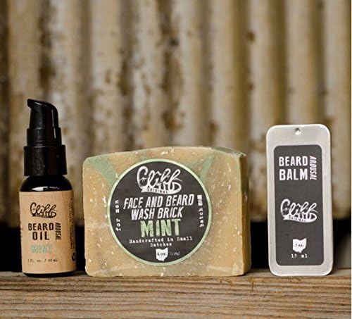 2015 Best Beard Care Kit Cliff Original Set Toxin Free 1 Beard Oil Scent+ 1 Face & Beard Wash Brick+1 Beard Balm. For Men
