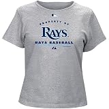 Tampa Bay Rays Womens Property of T-shirt by Majestic Athletic
