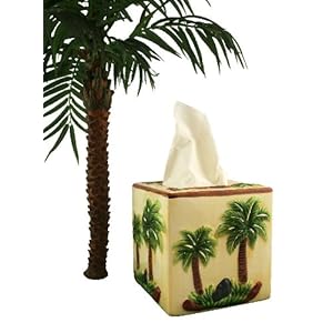 TROPICAL PALM TREE TISSUE BOX,BATH ROOM TISSUE BOX