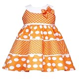 Rare Editions Baby/Infant Girls 12M-24M 3-Piece ORANGE WHITE TWIN POLKA DOT BOW NECKLINE Spring Summer Party Dress