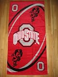 OHIO STATE BUCKEYES 100% Cotton Full Size 30 by 60 BEACH / BATH TOWEL