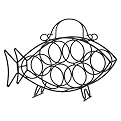 Fish Wine Rack - Black