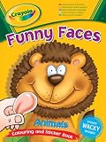 Gemma Crayola Funny Faces Colouring and Sticker Book (People or Animals)