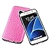 MEKO Galaxy S7 Case, Shiny Sparkle Glitter Bling Case - Built-in Glitter Soft Gel Flexible Firm Rubber Case [Scratch Resistant] for Samsung Galaxy S7- (Pink)