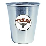 Set of 2 Texas University Longhorns Stainless Shot Glass - NCAA College Athletics