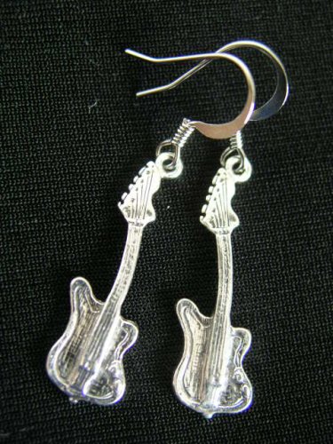 Click here to buy .925 Sterling Electric Guitar Dangle Earrings.