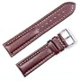 Breitling Style Oil Tanned Leather Watchband Brown 19mm Watch band - by deBeer