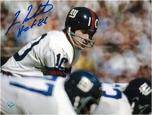 Fran Tarkenton Autographed/Hand Signed New York Giants 8x10 Photo Inscribed 
