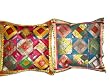 2 Hot Pink Bundi blue Tribal India Vintage Sari Toss Pillow Cushion Covers