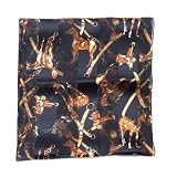 Horse Printed Black Ladies Scarf Black