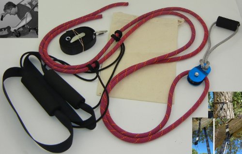 RopeInaBag, 10 mm Rope Pulley Suspension Trainer with CMI Pulley Made in USA.