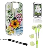 WHITE FLOWER BUTTERFLY Crystal Protective Hard Plastic Graphic Case for T-M ....