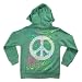 Vintage Havana - Girls Splatter Peace Hoodie Sweatshirt Jacket, Green