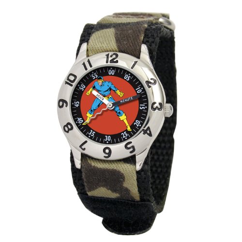 Marvel Comics Kids' MA0103-D2814-Camo Marvel 'Cyclops' Classic Time Teacher Watch