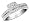 Princess Cut Diamond Engagement Ring & Wedding Band Set 1/2 Carat (ctw) in 14K White Gold, Size 5