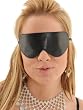 Reversible Black Leather Blindfold Eye Mask Fetish Womens Accessories Soft Black Velvet Face Mask