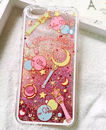 Case for iPhone5s, Cartoon Cute Pretty Soldier Dynamic Glitter Powder Quicksand Case Cover For Apple iPhone 5/5s/SE (SailorA)