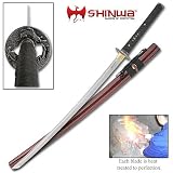 Shinwa Regal Black and Maroon Katana Sword