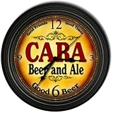 Cara 's Beer and Ale Black Cascading Pub Style Wall Clock