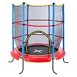Ultrasport Indoor Trampoline Jumper 4.6 ft (140 cm) - Red/Blue