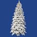 9.5' Pre-Lit Flocked LED Lighted Olympia Fir Artificial Christmas Tree - Multi