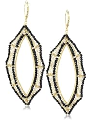 Dana Kellin Stunning Chain and Jet Crystal Long Marquis Shape Earrings