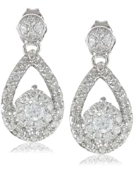 14k White Gold Teardrop Diamond Earrings (1/2 cttw, I-J Color, I1-I2 Clarity)