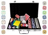 300 11.5 Gram Clay Composite Poker Chips with Storage Case