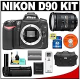 Nikon D90 Digital SLR Camera Body + Nikon 18-200mm VR II Lens + Nikon MB-D80 Battery Grip + 16GB Memory Card + Nikon EN-EL3e Battery + Case + Cameta Bonus Accessory Kit<br />

