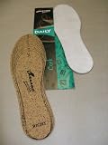Tarrago Daily Cork Insoles With 100% Super Soft Cotton Top (cut to fit) Men & Women sizes 5 to 12 (1 pair)