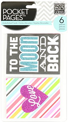me & my BIG ideas Pocket Pages Pocket Embellished Cards, Love