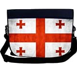 Georgia Flag NEOPRENE Laptop Sleeve Bag Messenger Bag - Laptop Bag -Notebook Bag - for Macbook Pro, Aspire, Samsung, Acer, ASUS, Dell, HP, Lenovo, Sony, Toshiba Unisex - Ideal Gift for all occassions!