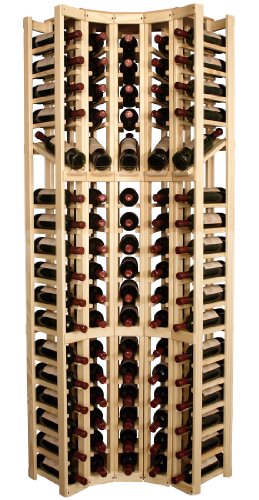 Wooden 90 Bottle 5 Column Wine Cellar Storage Rack Kit with Display (Premium Redwood)