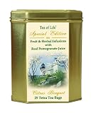 Tea Of Life Special Edition Citrus Bouquet Herbal Blend Flavor, 25-Count Tetra Tea Bag 1.8-Ounce Tins (Pack of 3)