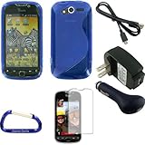 Gizmo Dorks TPU Gel Case Cover (Blue) Charging Bundle and Screen Protector  ....