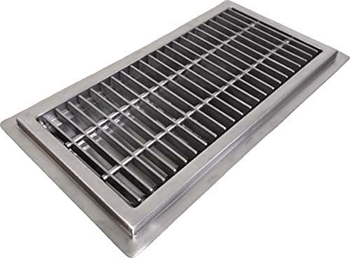 IMC Teddy FT-2448-SG Floor Trough with Drain and Subway Grating, 24" W x 48" L x 4" D